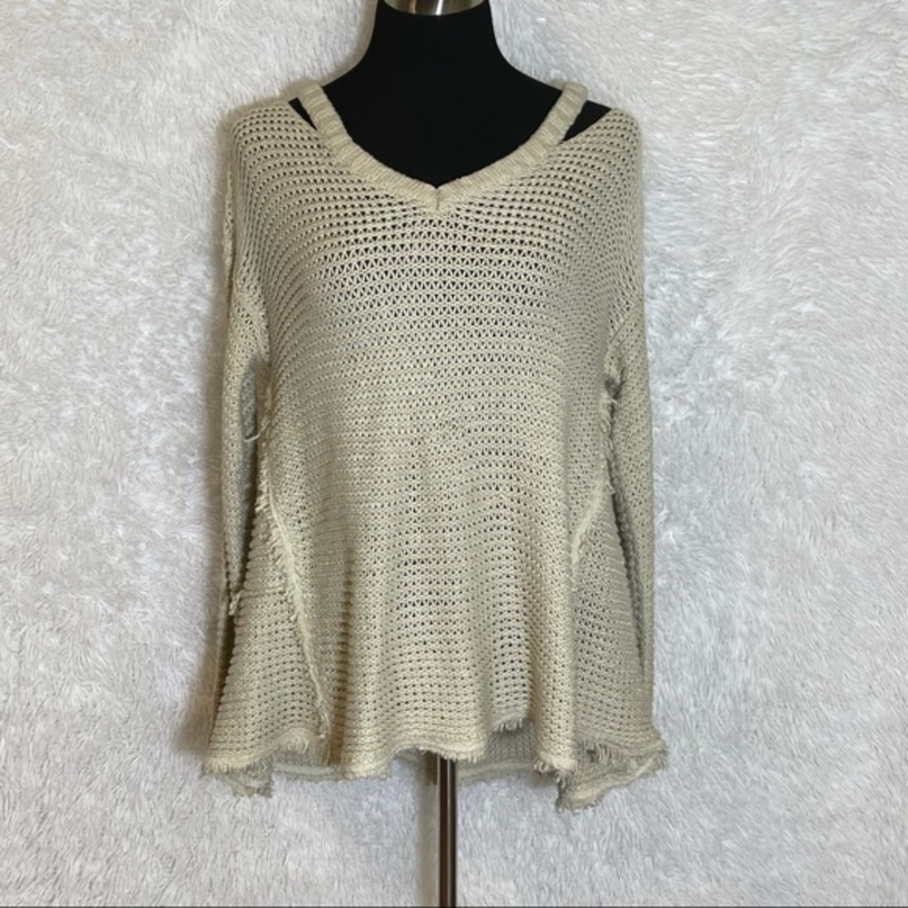 Quinn Women’s Pullover Cold Shoulder Knit Boho Sweater